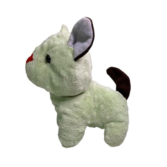 Tony Toy Brand Plush Green Spotted Brown Stuffed Animal 8" Tall - Picture 5 of 10